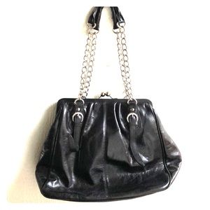 Solas black leather light up purse /NWOT